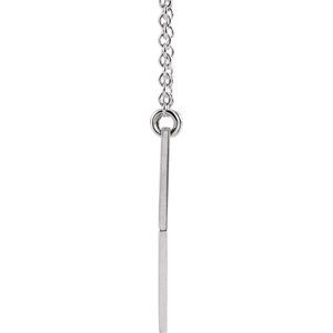 Sterling Silver 20 mm Engravable Hexagon 18" Necklace - BN & CO JEWELRY