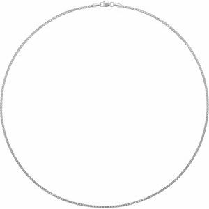 14K White 1.82 mm Box 18" Chain - BN & CO JEWELRY