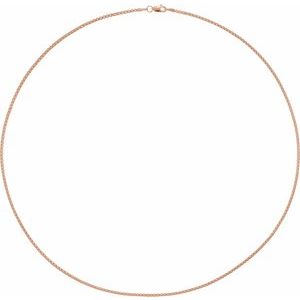 14K Rose 1.8 mm Rounded Box 20" Chain - BN & CO JEWELRY