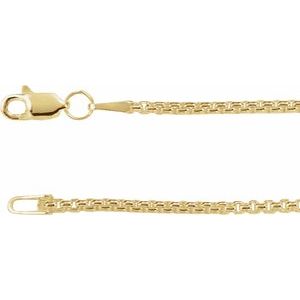 14K Yellow 1.8 mm Rounded Box Chain 7" Bracelet - BN & CO JEWELRY