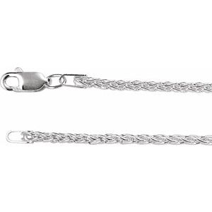 Sterling Silver 2.25 mm Wheat 16" Chain - BN & CO JEWELRY