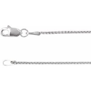 Sterling Silver 1 mm Rounded Box 18" Chain - BN & CO JEWELRY