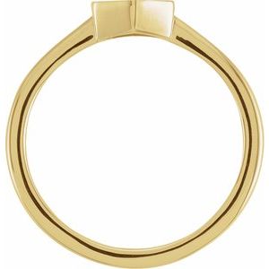 14K Yellow 9.5x8 mm Geometric Signet Ring - BN & CO JEWELRY