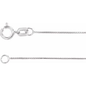 14K White .55 mm Box 18" Chain - BN & CO JEWELRY