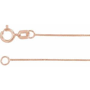 14K Rose .55 mm Box 20" Chain - BN & CO JEWELRY