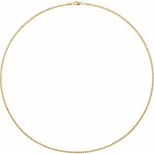 14K Yellow 1.82 mm Box 18" Chain - BN & CO JEWELRY