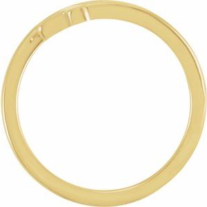 14K Yellow Engravable Sideways Cross Ring - BN & CO JEWELRY