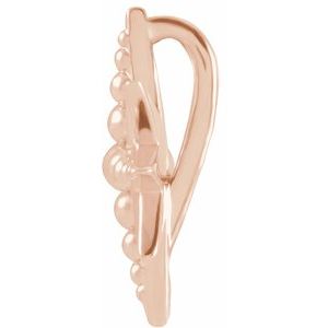 14K Rose 14.8x10.7 mm Beaded Starburst Slide Pendant - BN & CO JEWELRY