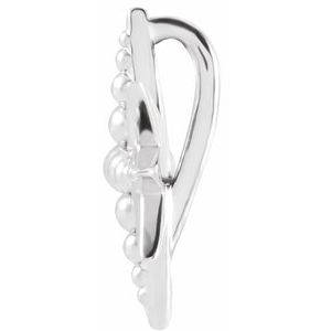 Sterling Silver 14.8x10.7 mm Beaded Starburst Slide Pendant - BN & CO JEWELRY