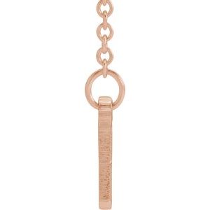 14K Rose Engravable Bar 19.5" Necklace - BN & CO JEWELRY