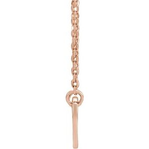 14K Rose Engravable 8x7.2 mm Heart 16-18" Necklace - BN & CO JEWELRY