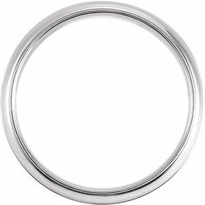 14K White 6 mm Double Milgrain Half Round Band Size 5 - BN & CO JEWELRY