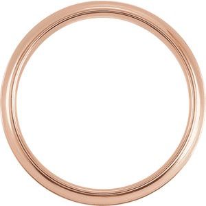 14K Rose 6 mm Double Milgrain Half Round Band Size 10 - BN & CO JEWELRY