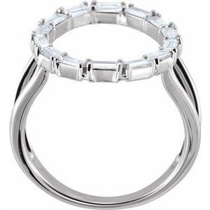 14K White 1/2 CTW Natural Diamond Negative Space Ring - BN & CO JEWELRY