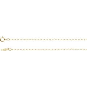 14K Yellow 1 mm Flat Cable 24" Chain - BN & CO JEWELRY