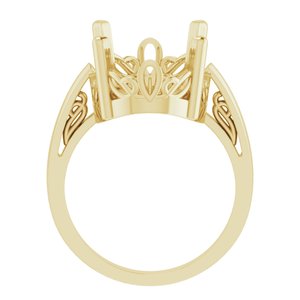 16 x 12 mm 14K Yellow Solitaire Ring - BN & CO JEWELRY