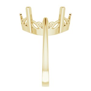 16 x 12 mm 14K Yellow Solitaire Ring - BN & CO JEWELRY