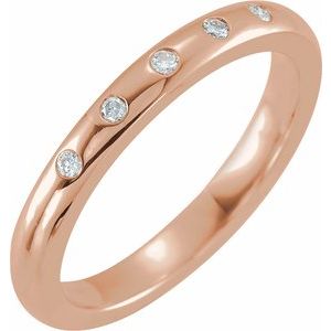 14K Rose .07 CTW Natural Diamond Band Size 7 - BN & CO JEWELRY