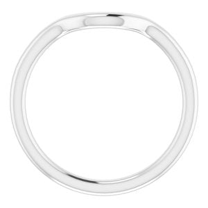 14K White Band for 9x7 mm Oval Ring - BN & CO JEWELRY