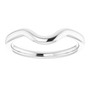 14K White Band for 9x7 mm Oval Ring - BN & CO JEWELRY