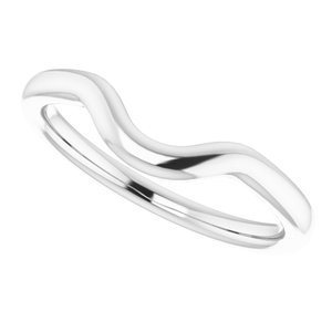 14K White Band for 9x7 mm Oval Ring - BN & CO JEWELRY