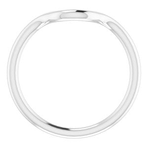 14K White Band for 11 x 9 mm Oval - BN & CO JEWELRY
