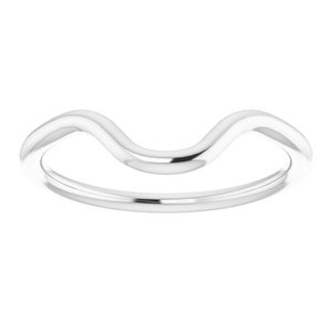 14K White Band for 11 x 9 mm Oval - BN & CO JEWELRY