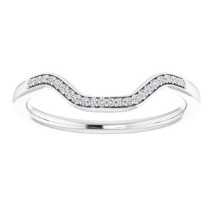 14K White .06 CTW Diamond Band for 7x5 mm Emerald Ring - BN & CO JEWELRY