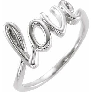 14K White Love Ring - BN & CO JEWELRY