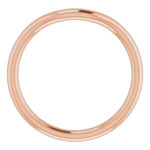 14K Rose Band for 7x5 mm Emerald Ring - BN & CO JEWELRY