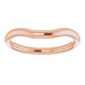 14K Rose Band for 7x5 mm Emerald Ring - BN & CO JEWELRY
