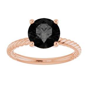 14K Rose Natural Black Onyx Ring - BN & CO JEWELRY