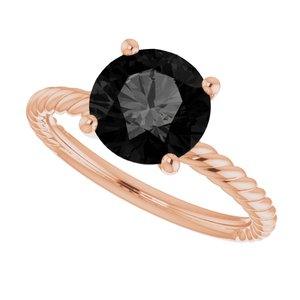 14K Rose Natural Black Onyx Ring - BN & CO JEWELRY