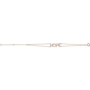 14K Rose 1/4 CTW Natural Diamond Hope 5-7" Bracelet - BN & CO JEWELRY
