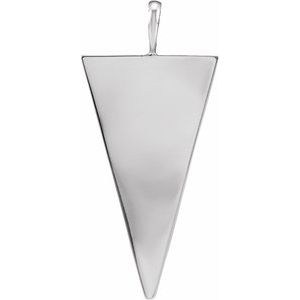 Sterling Silver 28x16 mm Engravable Geometric Pendant - BN & CO JEWELRY