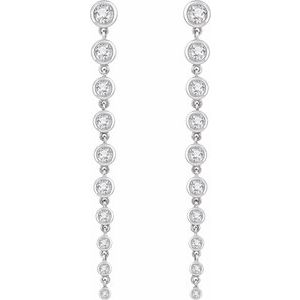 14K White 2 CTW Lab-Grown Diamond Earrings - BN & CO JEWELRY