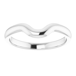 14K White Band for 10 mm Cushion Ring - BN & CO JEWELRY