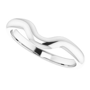 14K White Band for 10 mm Cushion Ring - BN & CO JEWELRY