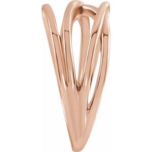 14K Rose 10.2 mm Criss-Cross Ring - BN & CO JEWELRY