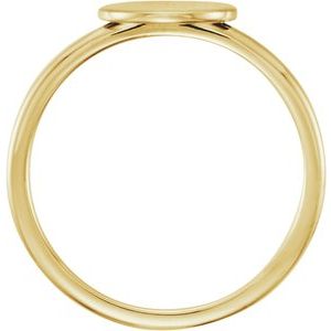 14K Yellow Oval Engravable Ring - BN & CO JEWELRY