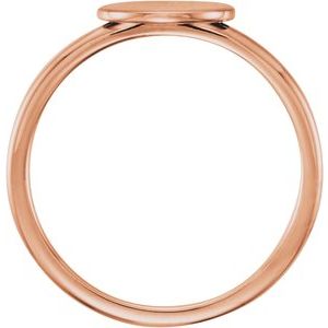 14K Rose Oval Engravable Ring - BN & CO JEWELRY