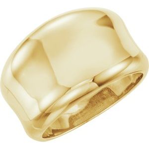 14K Yellow Concave Ring - BN & CO JEWELRY