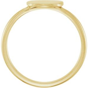 14K Yellow Cushion Engravable Ring - BN & CO JEWELRY