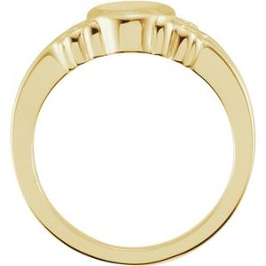 14K Yellow 9.7x8 mm Oval Signet Ring - BN & CO JEWELRY