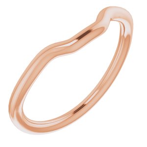 14K Rose Band for 8x6 mm Emerald Ring - BN & CO JEWELRY