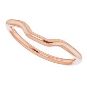 14K Rose Band for 8x6 mm Emerald Ring - BN & CO JEWELRY