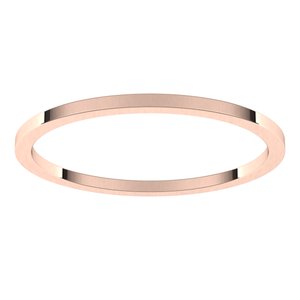 14K Rose 1 mm Flat Band Size 9.5 - BN & CO JEWELRY