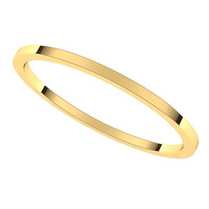 18K Yellow 1 mm Flat Band Size 5.5 - BN & CO JEWELRY