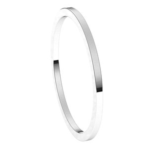 Platinum 1 mm Flat Band Size 7 - BN & CO JEWELRY