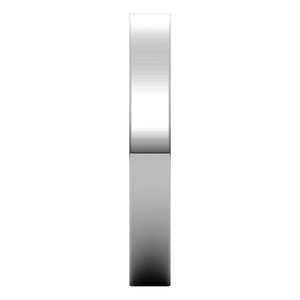 14K White 3 mm Flat Band Size 4 - BN & CO JEWELRY